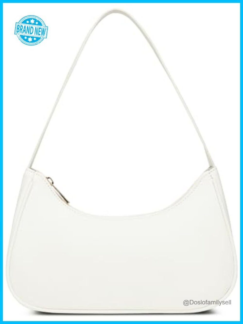 Vegan Leather Hobo Sling Tote Handbag with Zipper Closure